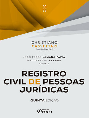 cover image of Registro civil de pessoas jurídicas